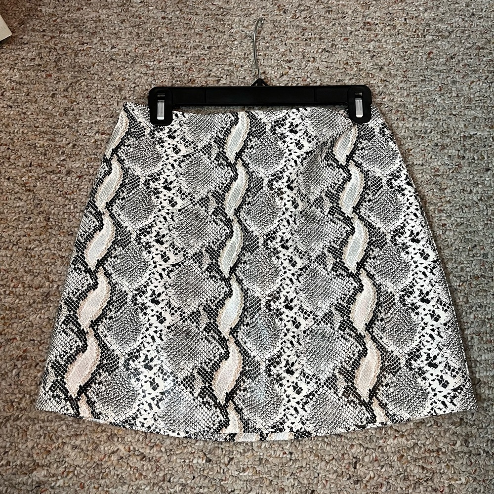leather snakeskin skirt from boutique